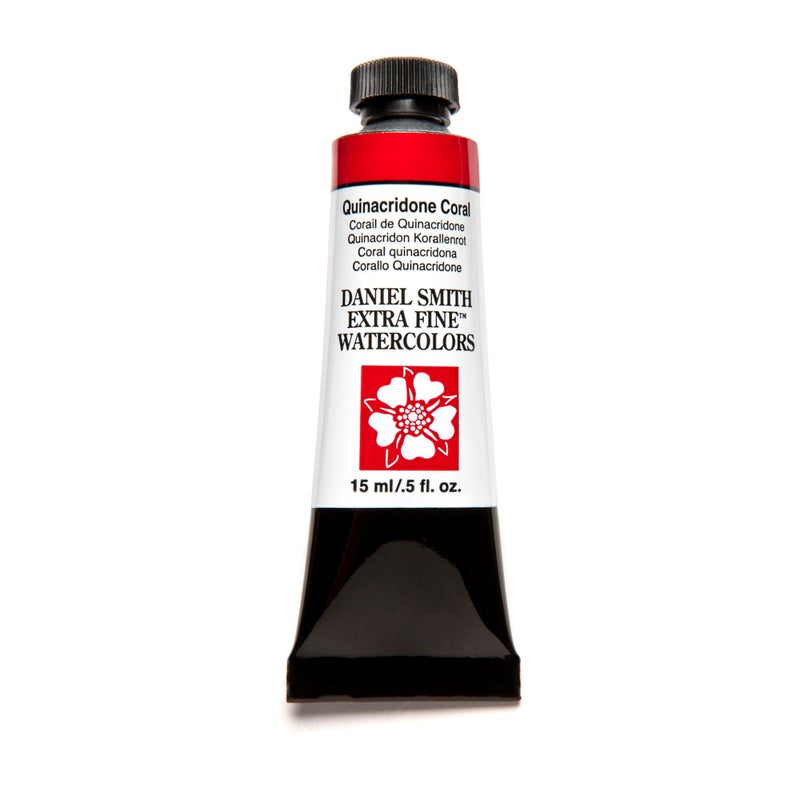 Daniel Smith Extra Fine Watercolor Paint, 15ml Tube, Quinacridone Coral, 284600088, 0.5 Fl Oz (Pack of 1) - Image 1